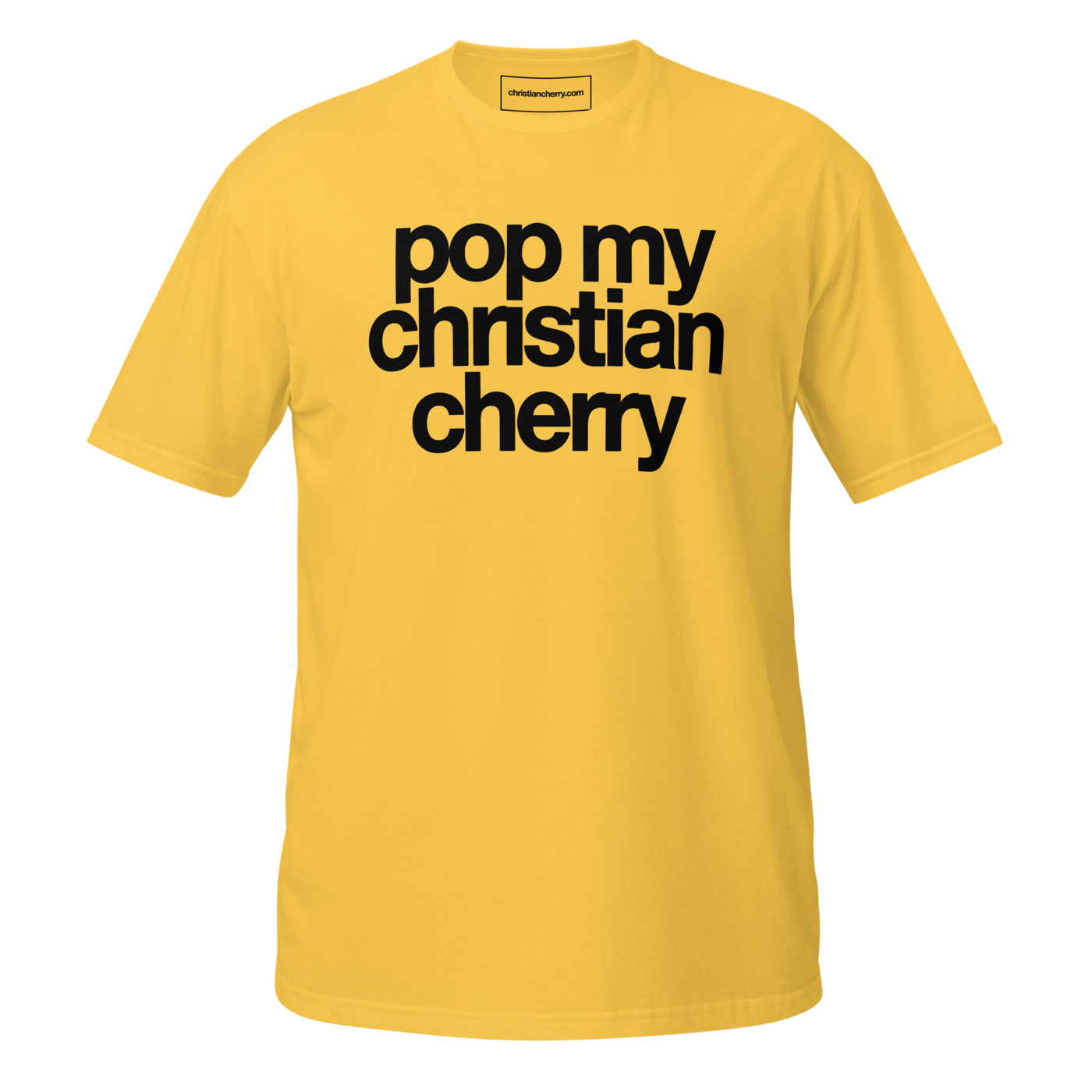 Yellow Pop My Christian Cherry tee
